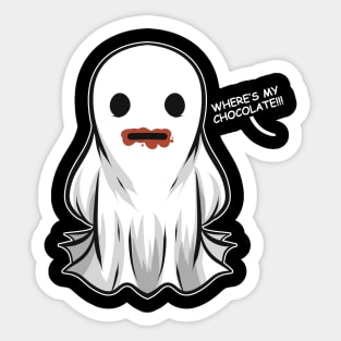 Ghost Ate The Chocolate Where Is My Chocolate Halloween Sticker